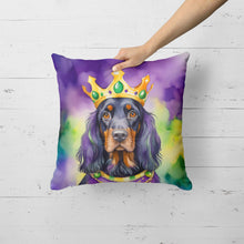 Load image into Gallery viewer, Gordon Setter King of Mardi Gras Throw Pillow