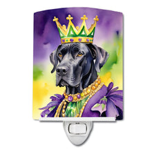 Load image into Gallery viewer, Great Dane King of Mardi Gras Ceramic Night Light