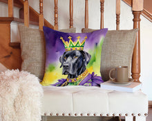 Load image into Gallery viewer, Great Dane King of Mardi Gras Throw Pillow - 14x14 Decorative Pillow – Art for Your Home &amp; Patio