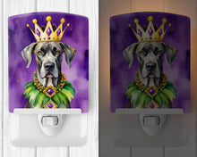 Load image into Gallery viewer, Great Dane King of Mardi Gras Ceramic Night Light