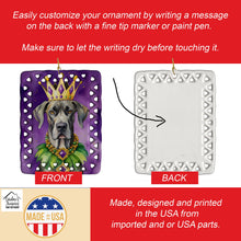 Load image into Gallery viewer, Great Dane King of Mardi Gras Porcelain Ornament