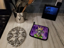 Load image into Gallery viewer, Great Dane King of Mardi Gras Pot Holders - Set of 2 Decorative Kitchen Helpers | Made in the USA