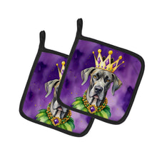 Load image into Gallery viewer, Great Dane King of Mardi Gras Pot Holders - Set of 2 Decorative Kitchen Helpers | Made in the USA