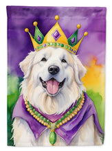 Load image into Gallery viewer, Great Pyrenees King of Mardi Gras House Flag
