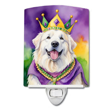 Load image into Gallery viewer, Great Pyrenees King of Mardi Gras Ceramic Night Light