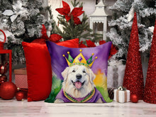 Load image into Gallery viewer, Great Pyrenees King of Mardi Gras Throw Pillow - 14x14 Decorative Pillow – Art for Your Home &amp; Patio