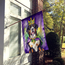 Load image into Gallery viewer, Greater Swiss Mountain Dog King of Mardi Gras House Flag