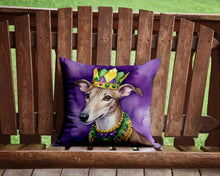 Load image into Gallery viewer, Greyhound King of Mardi Gras Throw Pillow - 14x14 Decorative Pillow – Art for Your Home &amp; Patio