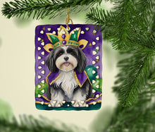 Load image into Gallery viewer, Havanese King of Mardi Gras Porcelain Ornament