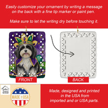 Load image into Gallery viewer, Havanese King of Mardi Gras Porcelain Ornament