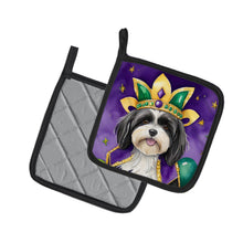Load image into Gallery viewer, Havanese King of Mardi Gras Pot Holders - Set of 2 Decorative Kitchen Helpers | Made in the USA