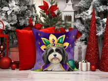 Load image into Gallery viewer, Havanese King of Mardi Gras Throw Pillow - 14x14 Decorative Pillow – Art for Your Home &amp; Patio