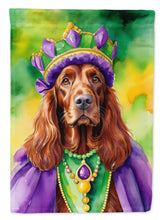 Load image into Gallery viewer, Irish Setter King of Mardi Gras Garden Flag - Vibrant Dog-Themed Yard Decor by Caroline's Treasures