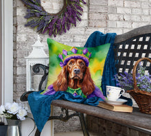 Load image into Gallery viewer, Irish Setter King of Mardi Gras Throw Pillow
