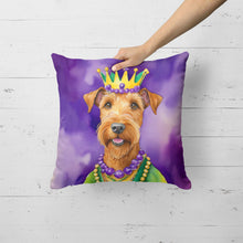 Load image into Gallery viewer, Irish Terrier King of Mardi Gras Throw Pillow