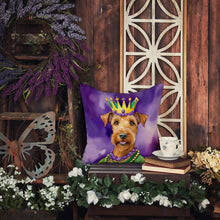 Load image into Gallery viewer, Irish Terrier King of Mardi Gras Throw Pillow
