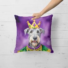 Load image into Gallery viewer, Irish Wolfhound King of Mardi Gras Throw Pillow