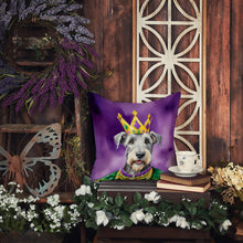 Load image into Gallery viewer, Irish Wolfhound King of Mardi Gras Throw Pillow