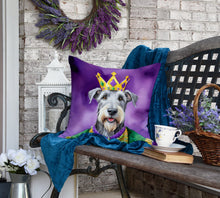 Load image into Gallery viewer, Irish Wolfhound King of Mardi Gras Throw Pillow
