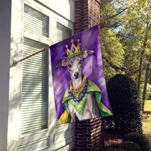 Load image into Gallery viewer, Italian Greyhound King of Mardi Gras House Flag