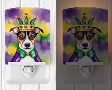 Load image into Gallery viewer, Jack Russell Terrier King of Mardi Gras Ceramic Night Light