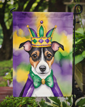 Load image into Gallery viewer, Jack Russell Terrier King of Mardi Gras Garden Flag - Vibrant Dog-Themed Yard Decor by Caroline's Treasures