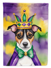 Load image into Gallery viewer, Jack Russell Terrier King of Mardi Gras Garden Flag - Vibrant Dog-Themed Yard Decor by Caroline's Treasures