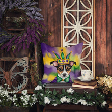 Load image into Gallery viewer, Jack Russell Terrier King of Mardi Gras Throw Pillow