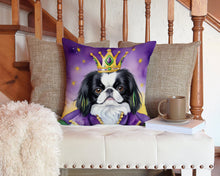 Load image into Gallery viewer, Japanese Chin King of Mardi Gras Throw Pillow - 14x14 Decorative Pillow – Art for Your Home &amp; Patio