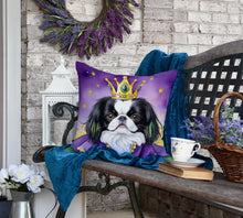 Load image into Gallery viewer, Japanese Chin King of Mardi Gras Throw Pillow