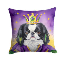 Load image into Gallery viewer, Japanese Chin King of Mardi Gras Throw Pillow