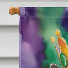 Load image into Gallery viewer, Keeshond King of Mardi Gras House Flag
