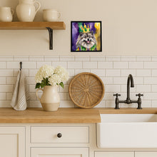 Load image into Gallery viewer, Keeshond King of Mardi Gras Framed Metal Print