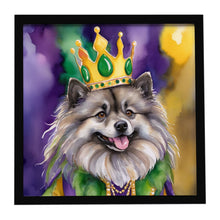 Load image into Gallery viewer, Keeshond King of Mardi Gras Framed Metal Print