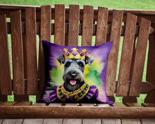 Load image into Gallery viewer, Kerry Blue Terrier King of Mardi Gras Throw Pillow - 14x14 Decorative Pillow – Art for Your Home &amp; Patio