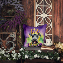 Load image into Gallery viewer, Kerry Blue Terrier King of Mardi Gras Throw Pillow - 14x14 Decorative Pillow – Art for Your Home &amp; Patio