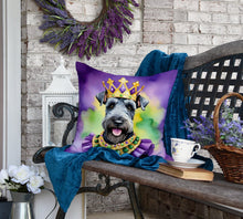 Load image into Gallery viewer, Kerry Blue Terrier King of Mardi Gras Throw Pillow
