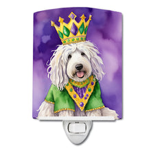 Load image into Gallery viewer, Komondor King of Mardi Gras Ceramic Night Light