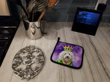 Load image into Gallery viewer, Komondor King of Mardi Gras Pot Holders - Set of 2 Decorative Kitchen Helpers | Made in the USA
