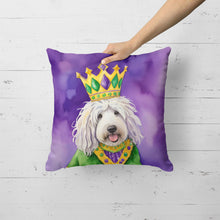 Load image into Gallery viewer, Komondor King of Mardi Gras Throw Pillow