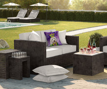 Load image into Gallery viewer, Komondor King of Mardi Gras Throw Pillow