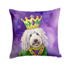 Load image into Gallery viewer, Komondor King of Mardi Gras Throw Pillow