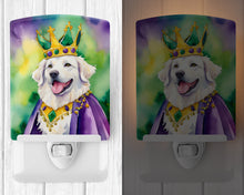 Load image into Gallery viewer, Kuvasz King of Mardi Gras Ceramic Night Light