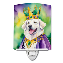 Load image into Gallery viewer, Kuvasz King of Mardi Gras Ceramic Night Light