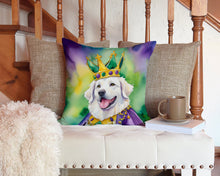 Load image into Gallery viewer, Kuvasz King of Mardi Gras Throw Pillow - 14x14 Decorative Pillow – Art for Your Home &amp; Patio