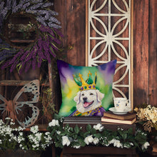 Load image into Gallery viewer, Kuvasz King of Mardi Gras Throw Pillow - 14x14 Decorative Pillow – Art for Your Home &amp; Patio
