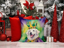 Load image into Gallery viewer, Kuvasz King of Mardi Gras Throw Pillow - 14x14 Decorative Pillow – Art for Your Home &amp; Patio