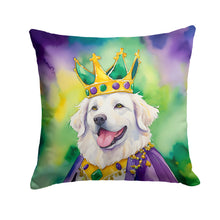 Load image into Gallery viewer, Kuvasz King of Mardi Gras Throw Pillow - 14x14 Decorative Pillow – Art for Your Home &amp; Patio