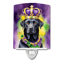 Load image into Gallery viewer, Labrador Retriever King of Mardi Gras Ceramic Night Light