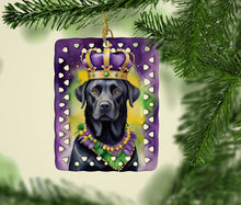 Load image into Gallery viewer, Labrador Retriever King of Mardi Gras Porcelain Ornament